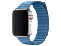 Ремешок кожаный для Apple Watch 42/44mm, DEVIA, синий слайд 1