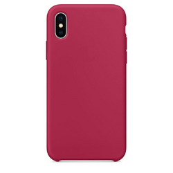 Чехол Silicone Case для iPhone X/XS вишневый