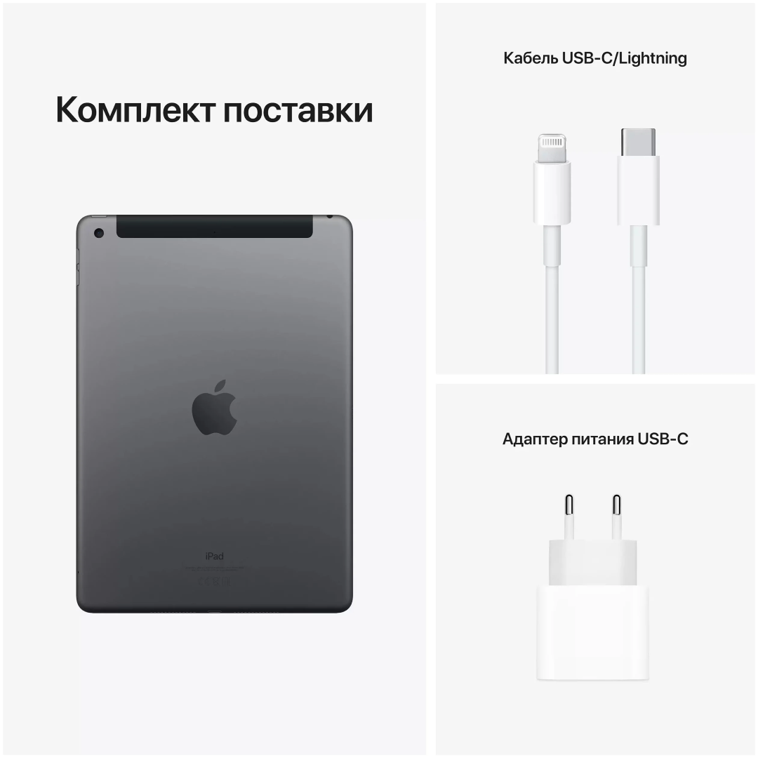Apple iPad 9 (10,2) (2021) Wi-Fi + Cellular 256Gb Серый космос картинка 8