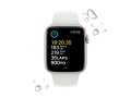 Apple Watch SE (2022) 44mm Корпус «серебро» спортивный ремешок белый слайд 4