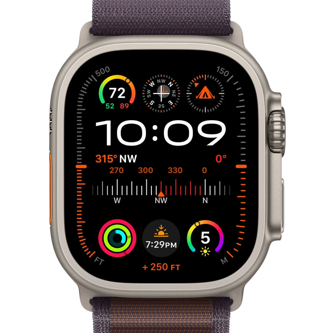Apple Watch Ultra 2 Titanium Case with Indigo Alpine Loop картинка 3
