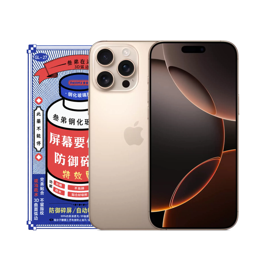 Защитное стекло 3D Remax iPhone 16 Pro Max картинка 1