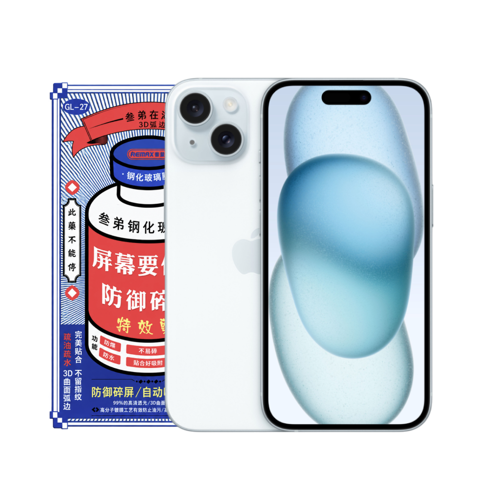 Защитное стекло 3D Remax iPhone 15 Plus картинка 1
