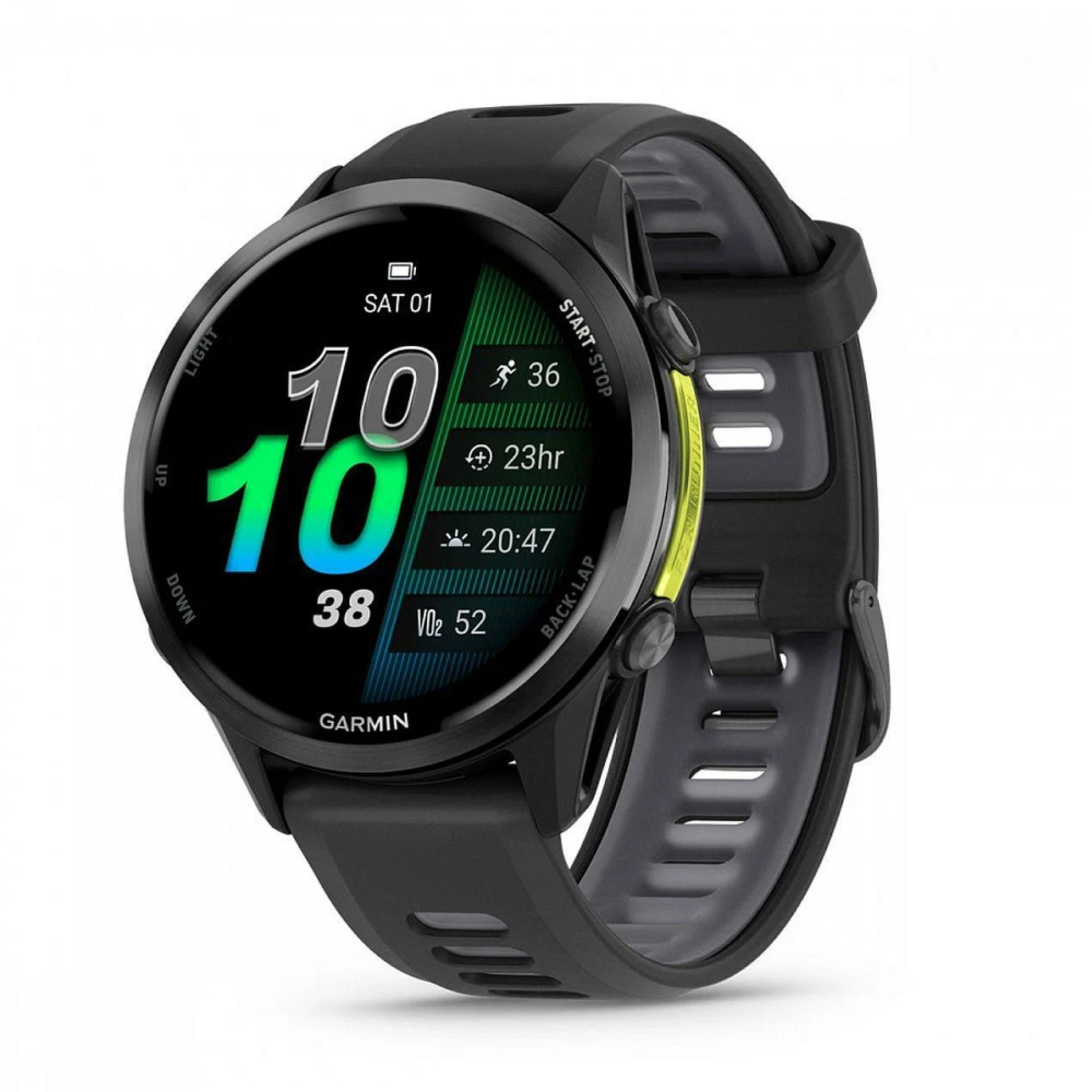 Часы Garmin ForeRunner 970 Whitestone/Translucent Amp Yellow картинка 1
