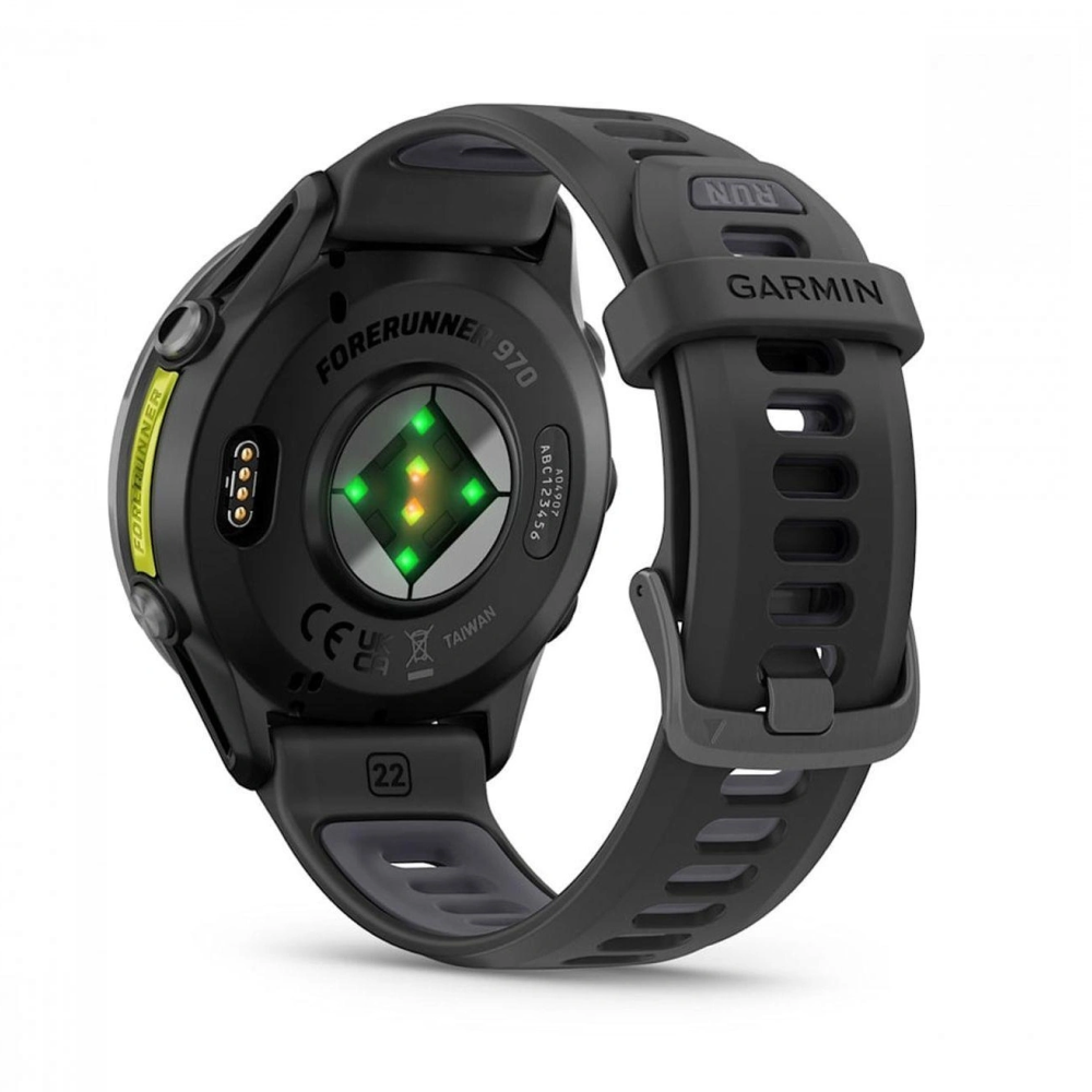Часы Garmin ForeRunner 970 Whitestone/Translucent Amp Yellow картинка 2
