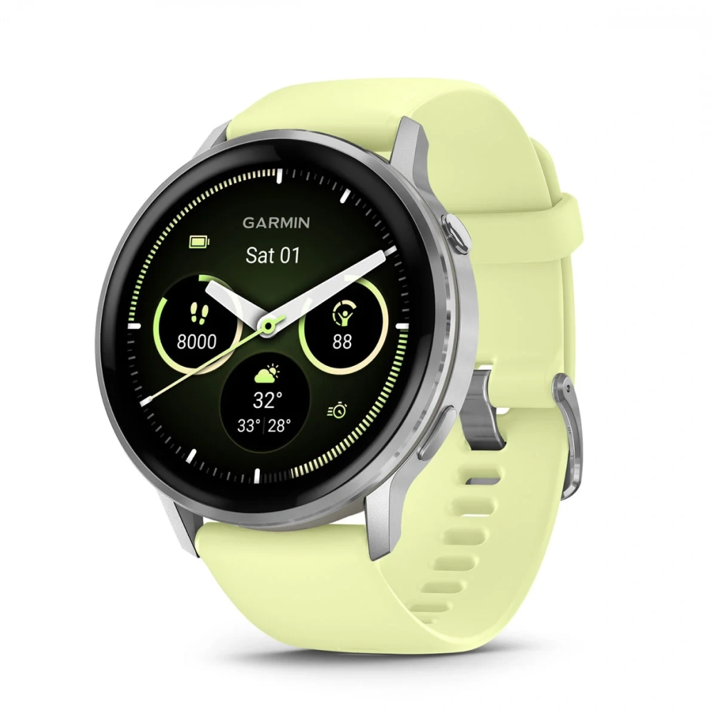 Часы Garmin Venu 4 45mm Silver / Citron картинка 1