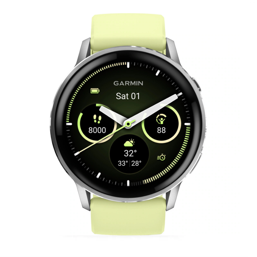 Часы Garmin Venu 4 45mm Silver / Citron картинка 2