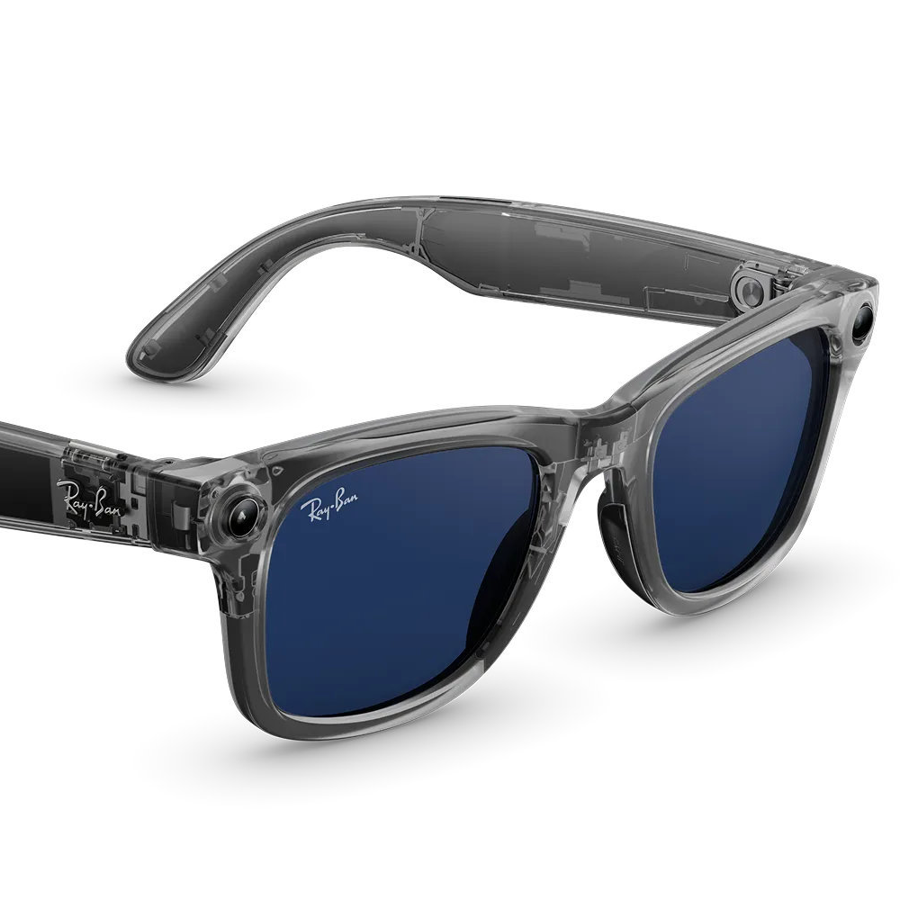 Камера - очки Ray-Ban Meta Wayfarer (Gen 2) Shiny Transp Grey | Sapphire Transitions картинка 2