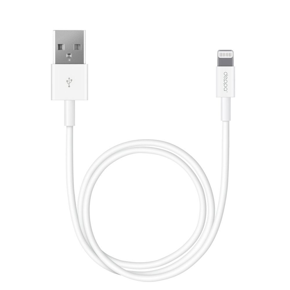 Кабель Lightning/USB, 1.2м, белый, Deppa картинка 1