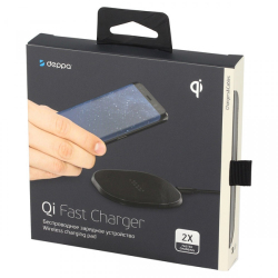 Беспроводное зарядное устройство Qi Fast Charger, 10W, стандарт Qi, черный, Deppa