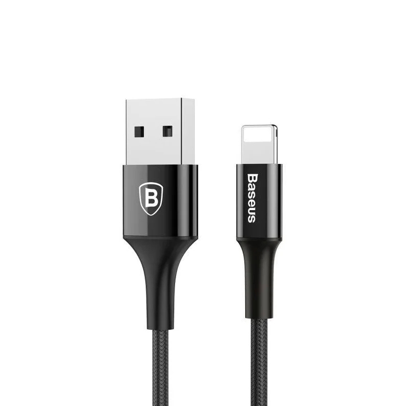Кабель Lightning/USB, 1м, Shining Cable, черный, Baseus картинка 1