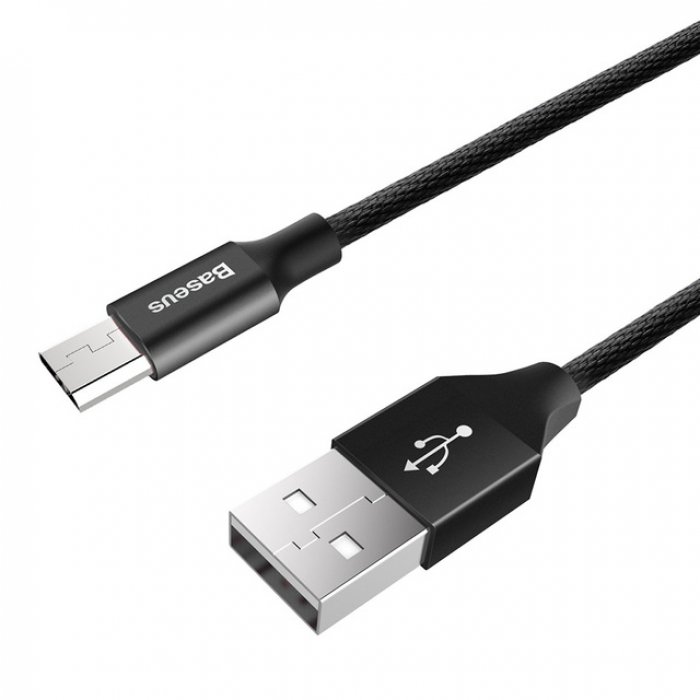Кабель Micro-USB/USB, Cafule, 1м, черный, Baseus картинка 1