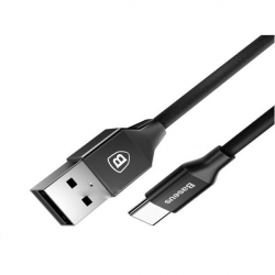 Кабель Type-C/USB, 1м, Yiven, черный, Baseus