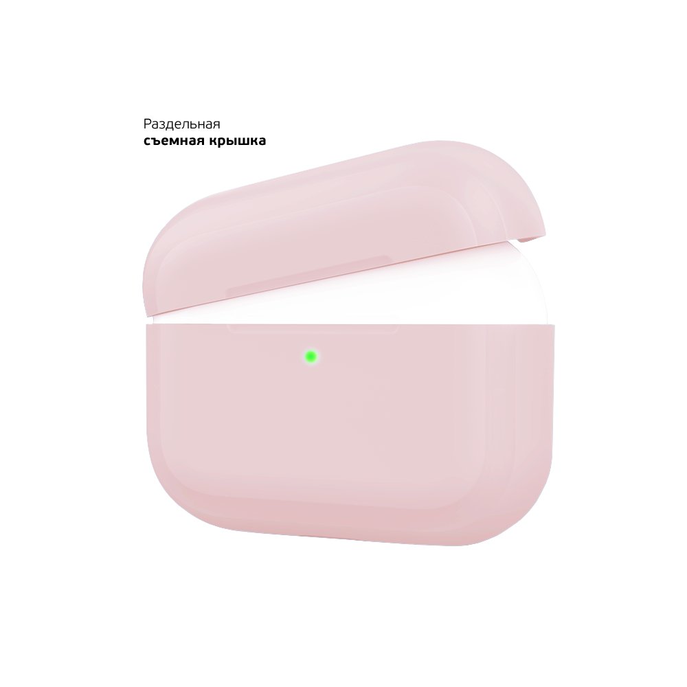 Силиконовый чехол для AirPods Pro, розовый, Deppa картинка 2