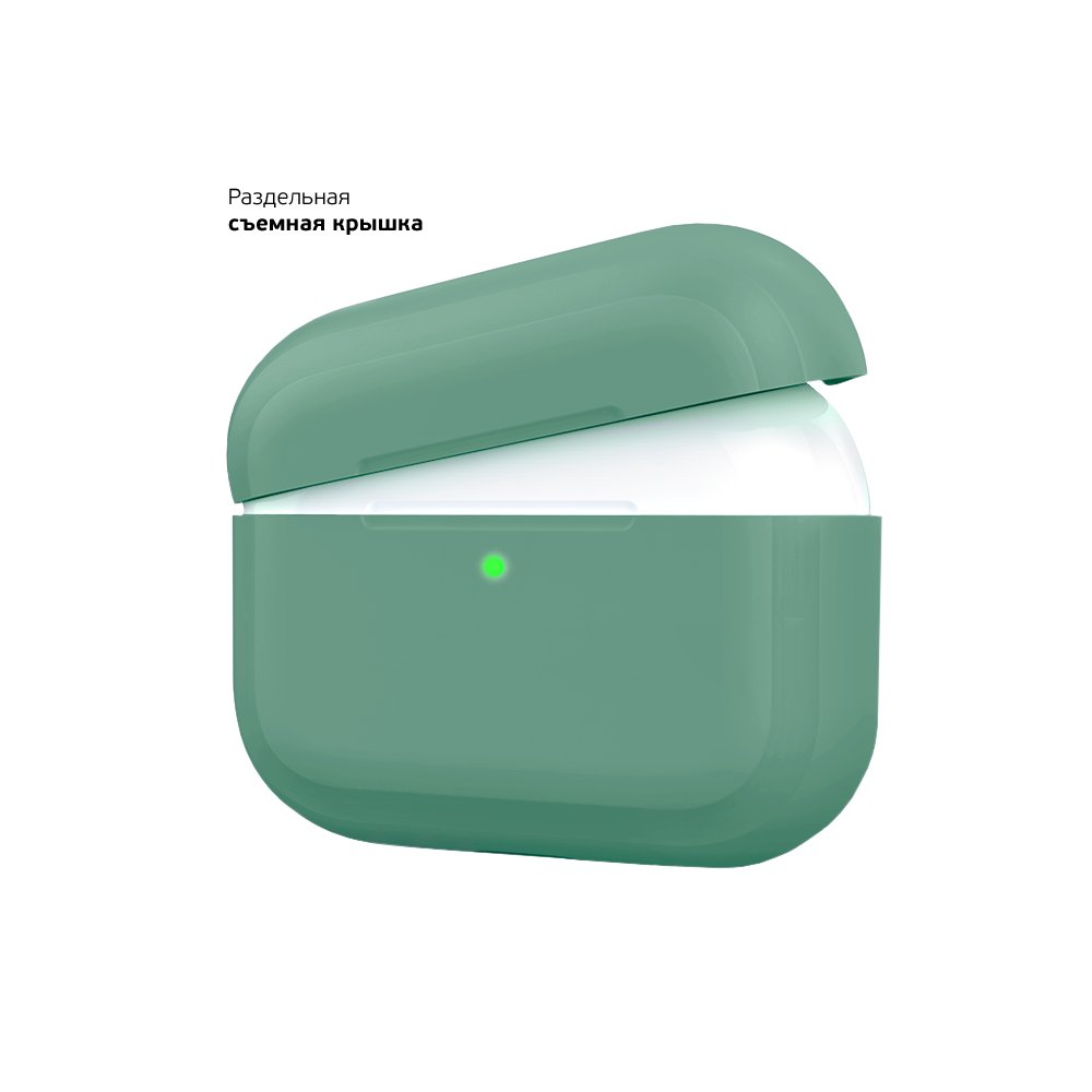 Силиконовый чехол для AirPods Pro,темно-зеленый, Deppa картинка 2