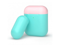 Силиконовый чехол для AirPods, двухцветный (мятный/розовый), Deppa слайд 1