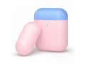 Силиконовый чехол для AirPods, двухцветный (розовый/голубой), Deppa слайд 1