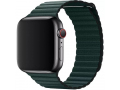 Ремешок кожаный для Apple Watch 42/44mm, DEVIA, темно-зеленый слайд 1