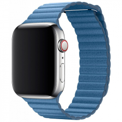 Ремешок кожаный для Apple Watch 42/44mm, DEVIA, синий