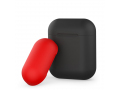 Силиконовый чехол для AirPods, двухцветный (черный/красный), Deppa слайд 1
