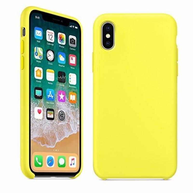 Чехол Silicone Case для iPhone X/XS желтый картинка 1