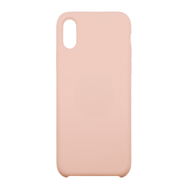 Чехол Silicone Case для iPhone X/XS розовый песок картинка 1