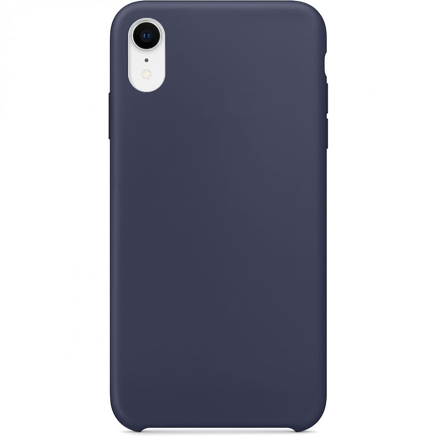 Чехол Silicone Case для iPhone XR темно-синий картинка 1