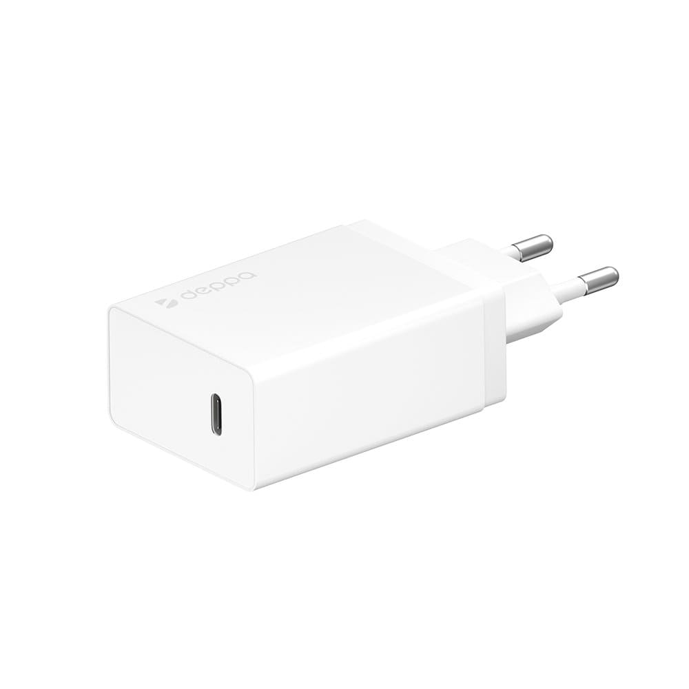 Блок питания USB Type-C, Power Delivery, 30ВТ, белый, Deppa картинка 1