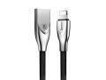 Кабель Lightning/USB, 1м, Zinc alloy, черный/серебро, Baseus слайд 1