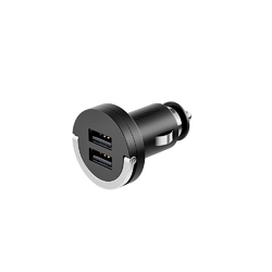 Автомобильное зарядное устройство Deppa 2 USB 2.1А Black картинка 1