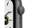Apple Watch SE 44mm Корпус «серый космос» Черный спортивный ремешок слайд 2