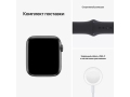 Apple Watch SE 44mm Корпус «серый космос» Черный спортивный ремешок слайд 5