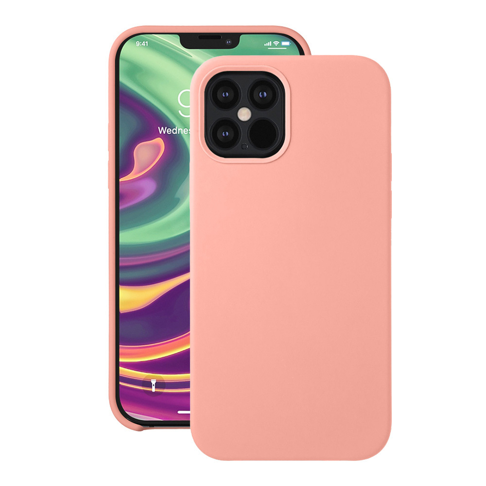 Чехол Silicone Case iPhone 12 пепельно-розовый картинка 1