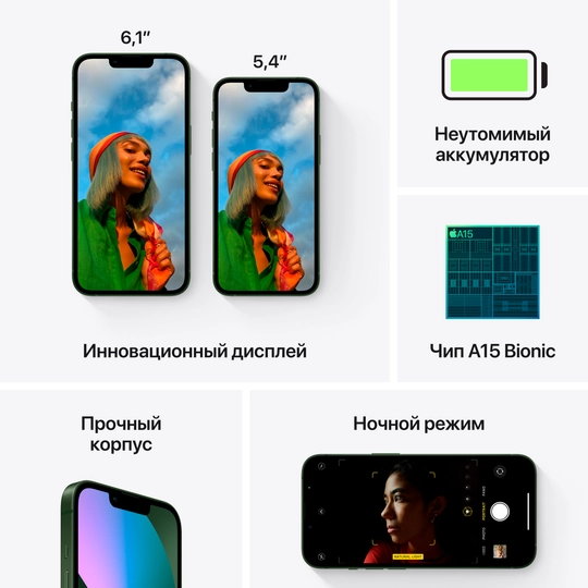 iPhone 13 Mini 128Gb Альпийский зеленый картинка 6