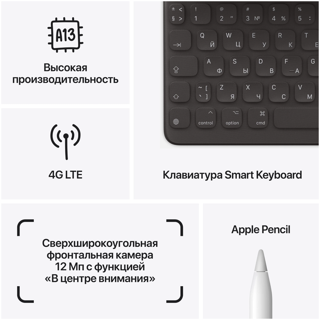 Apple iPad 9 (10,2) (2021) Wi-Fi 64Gb Серебристый картинка 7