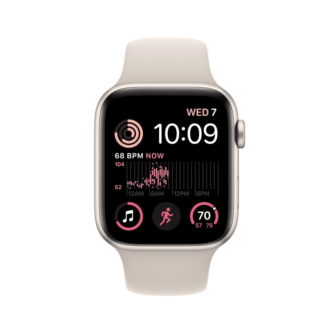 Apple Watch SE (2022) 40mm Корпус «Сияющая звезда» спортивный ремешок бузина картинка 3