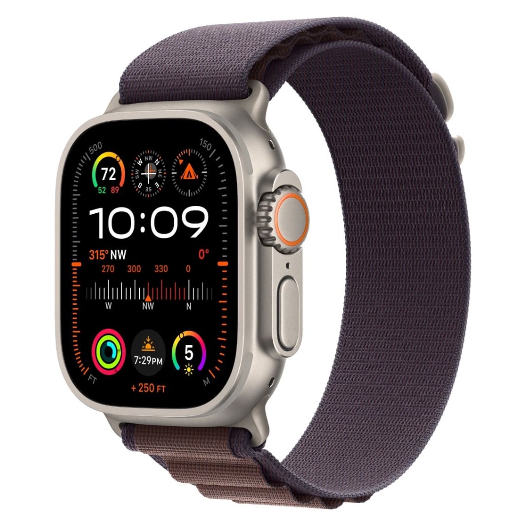 Apple Watch Ultra 2 Titanium Case with Indigo Alpine Loop картинка 1