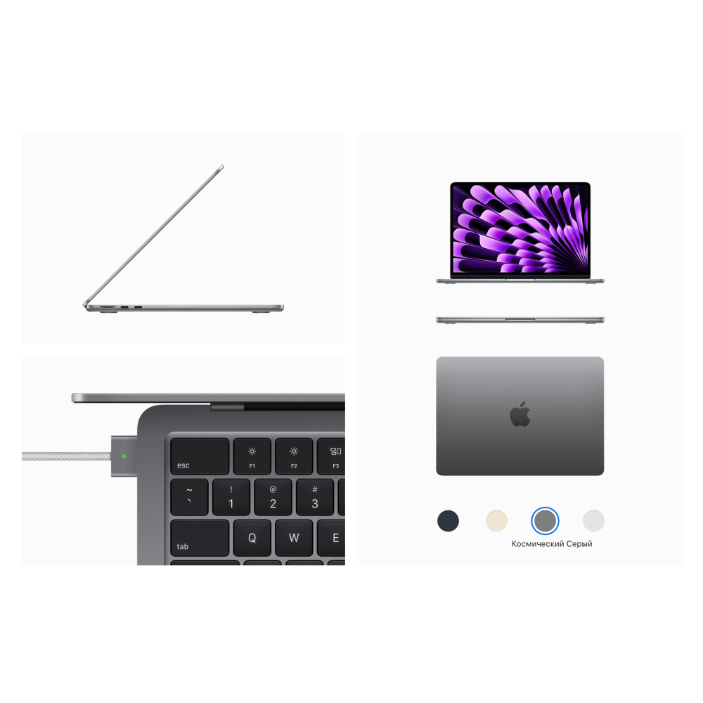 MacBook Air 13 Early 2024 M3 8 / 256ГБ Серый космос картинка 5