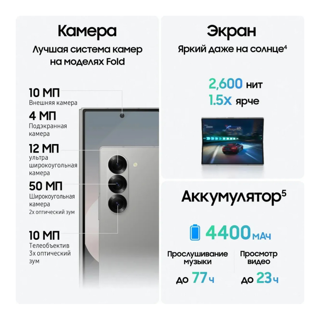 Samsung Galaxy Z Fold 6 12/256GB 5G Серый картинка 8