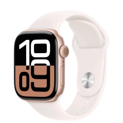 Apple Watch Series 10 42mm Rose Gold Aluminum Case with Light Blush Sport Band