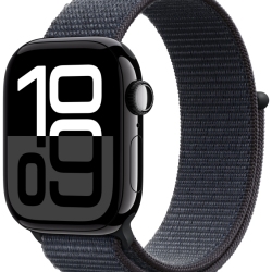 Apple Watch Series 10 46mm Jet Black Aluminum Case with Black Sport Band