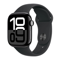 Apple Watch Series 10 46mm Jet Black Aluminum Case with Black Sport Band