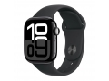 Apple Watch Series 10 46mm Jet Black Aluminum Case with Black Sport Band слайд 1