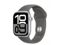 Apple Watch Series 10 46mm Silver Aluminum Case with Stone Gray Sport Band слайд 1