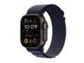 Apple Watch Ultra 2 Black Titanium Case with Navy Alpine Loop size L слайд 1