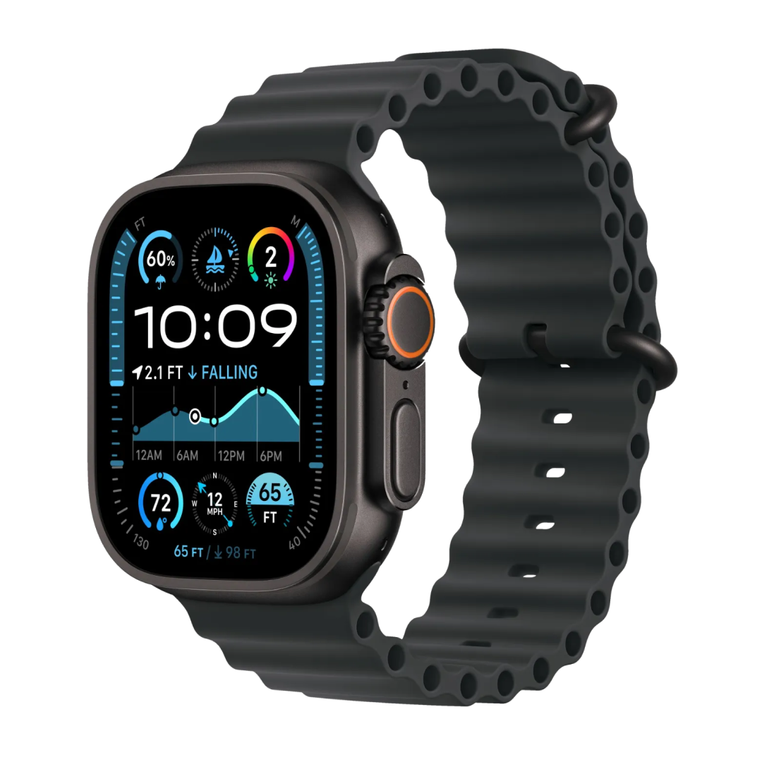 Apple Watch Ultra 2 Black Titanium Case with Black Ocean Band картинка 1