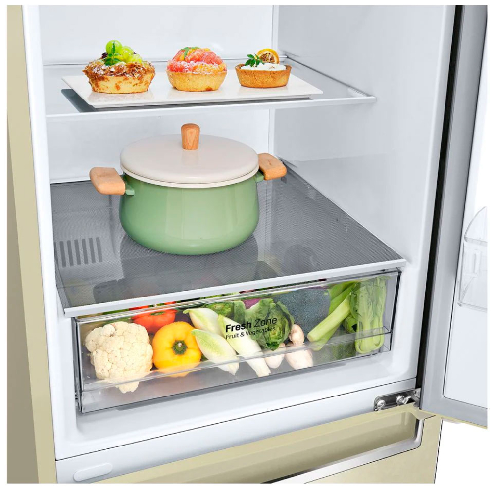 Холодильник LG GC-B459SECL бежевый двухкамерный картинка 3
