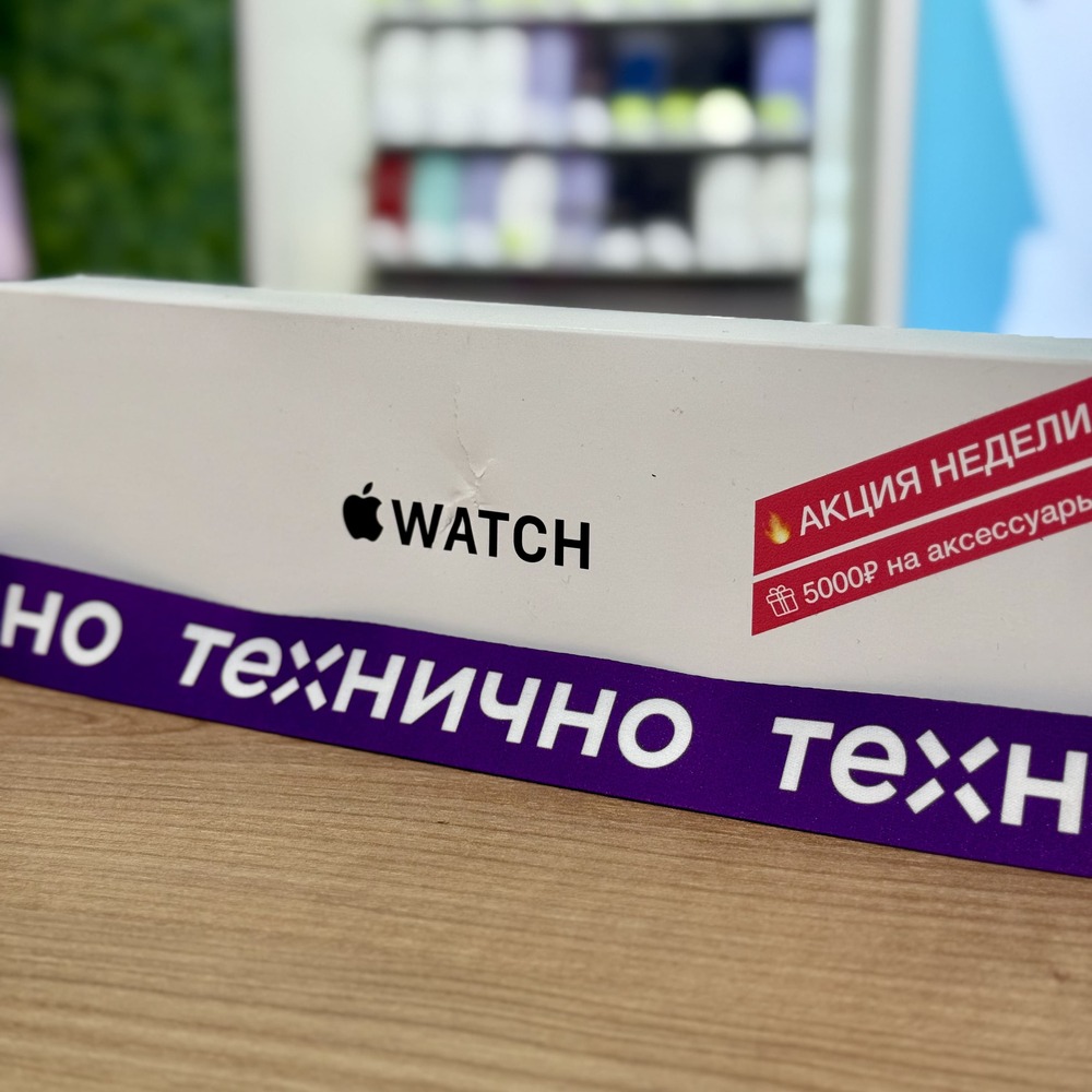 Apple Watch SE (2023) 40mm Silver Aluminum Denim Sport Band (S/M) картинка 1