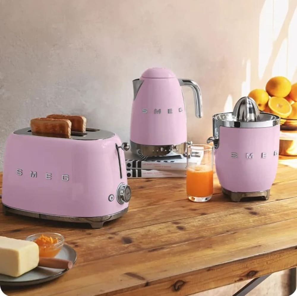 Тостер на 2 ломтика Smeg TSF01PKEU Розовый картинка 9