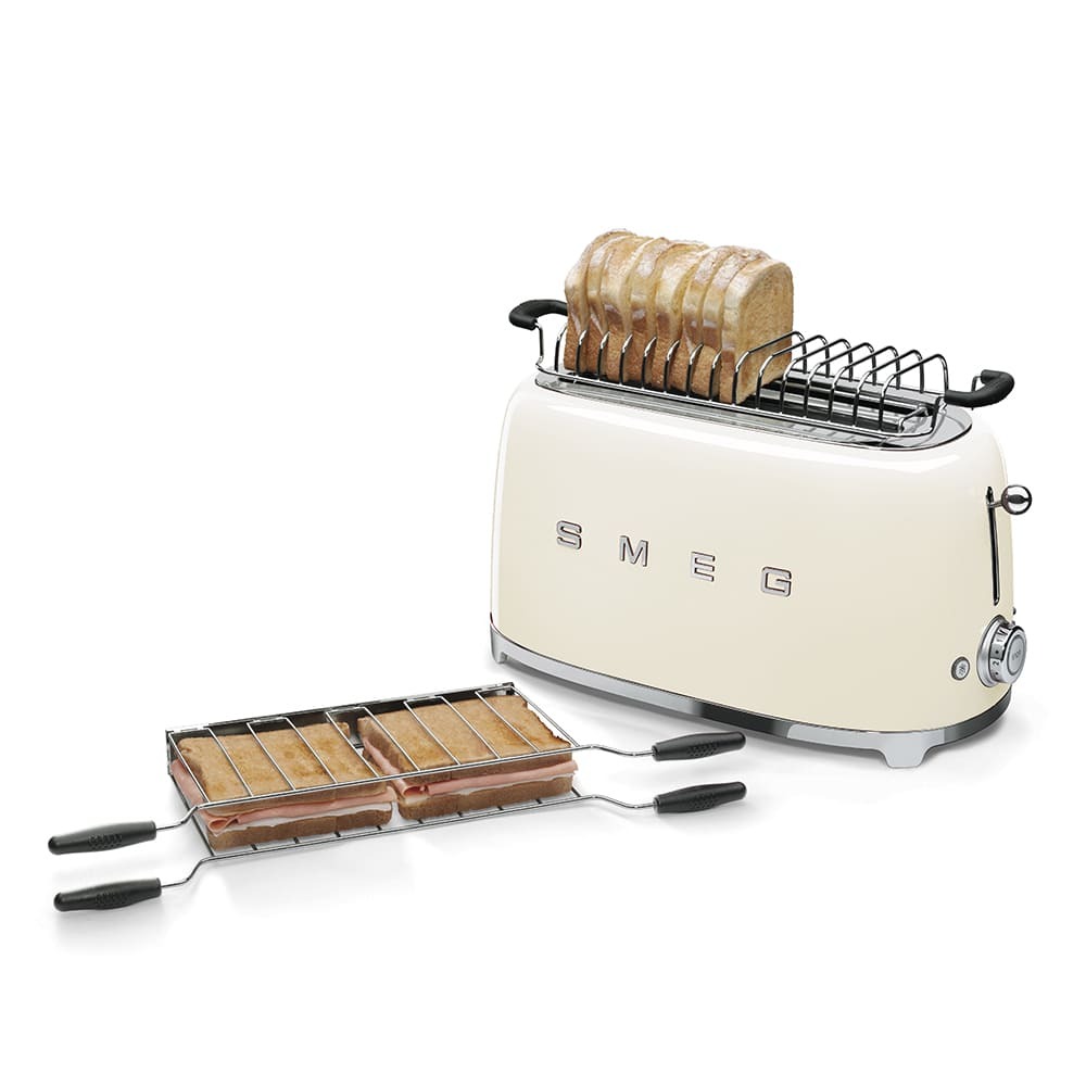 Тостер на 4 ломтика Smeg TSF02CREU Кремовый картинка 9